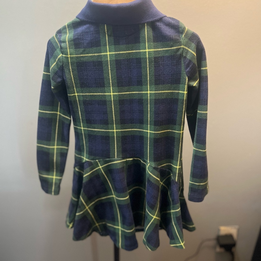 POLO RALPH LAUREN
Kids' Plaid Stretch Mesh Polo Dress In St Andrew Gordon - Picture 16 of 16